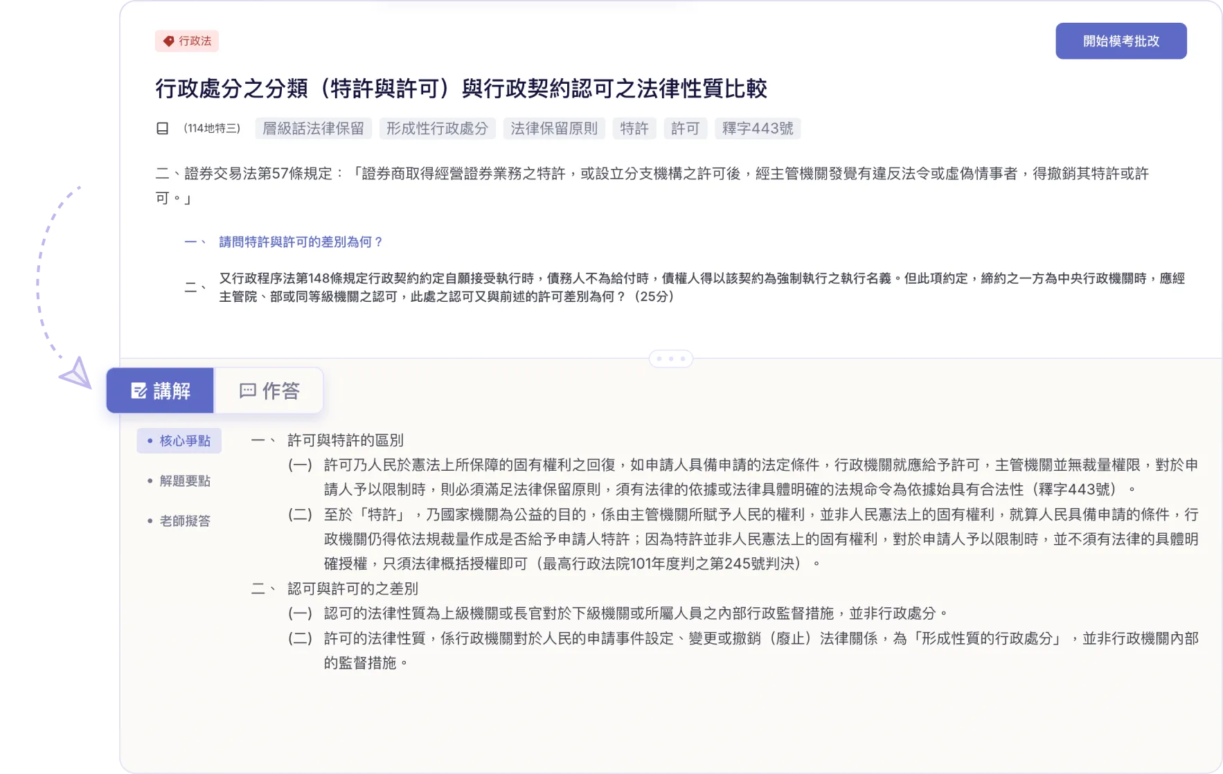 三段式結構剖析示意圖